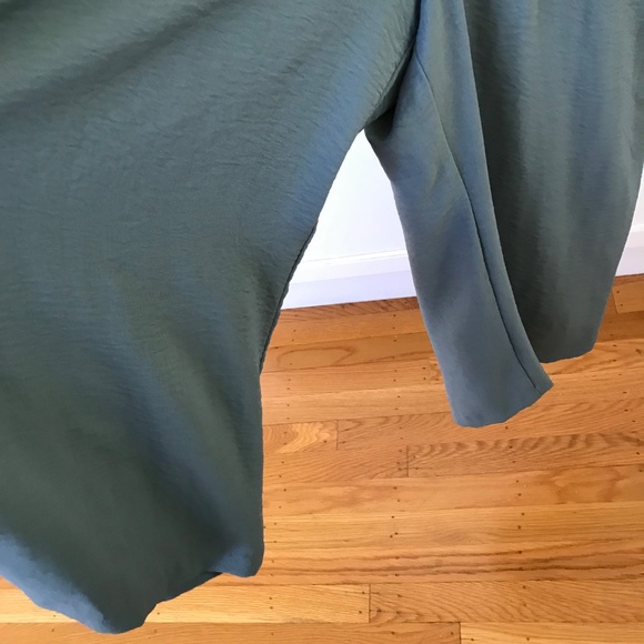 CONNECTED APPAREL Jumpsuit Sleeveless Romper Wide Leg‎ Cropped Moss Size 12 - Picture 8 of 16